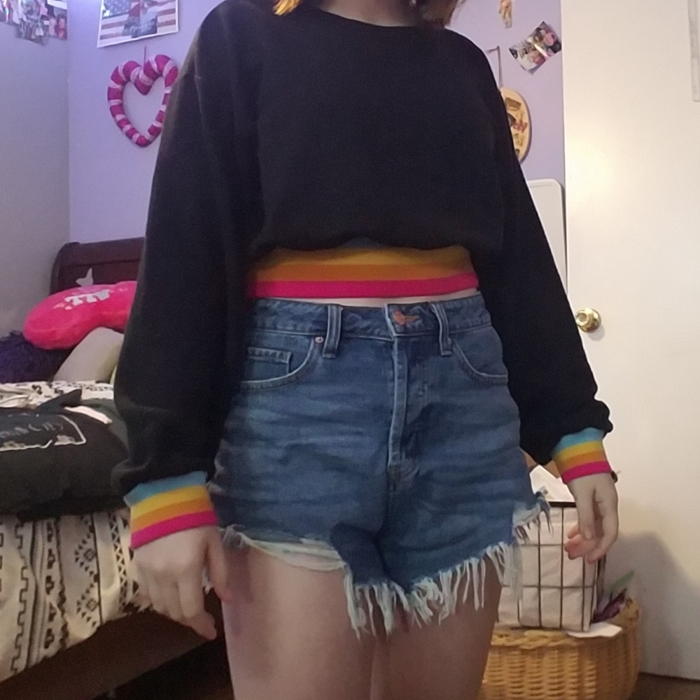 rainbow crop top